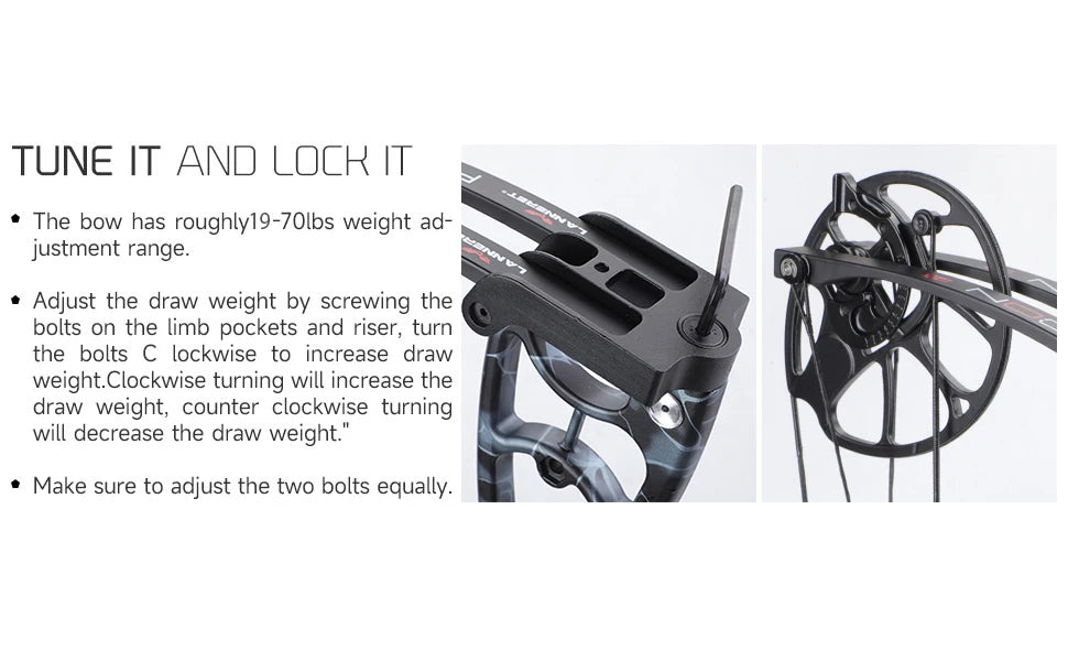 Compound Bow and Archery Sets - Right Hand Archery Compound Bows 30-70 lbs Draw Weight Adjustable for Youth，Adults and Beginners