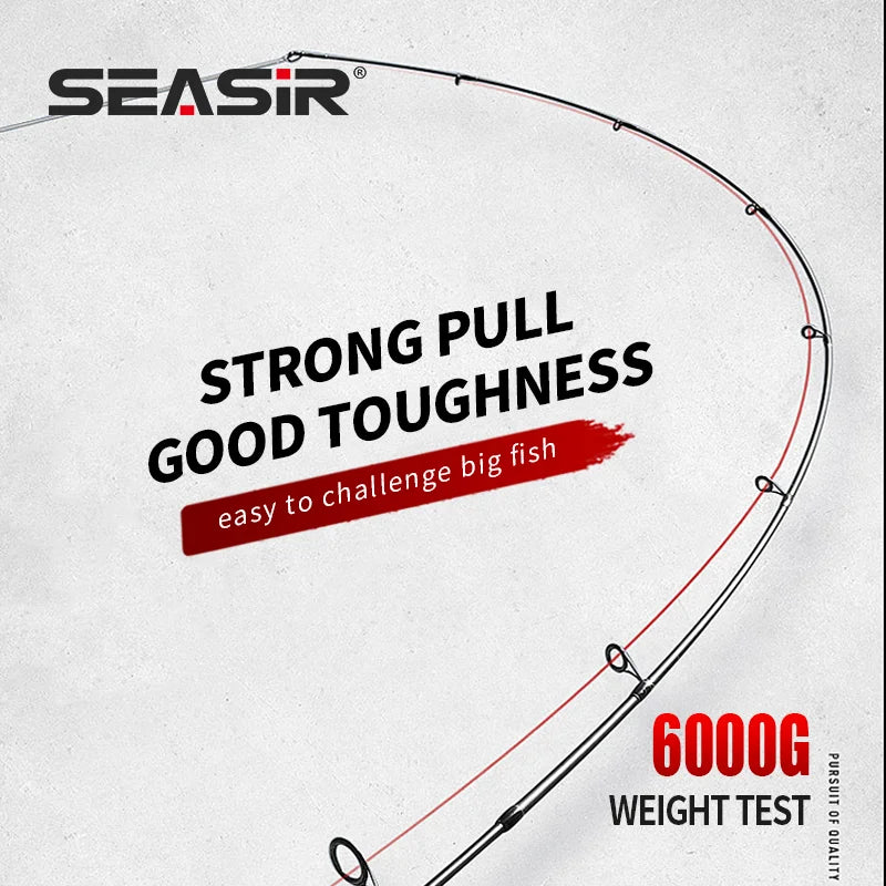 Seasir Grandmaster Spining & Casting Fihsing Rod Carbon Cloth 6kg Weight Smooth Ceramic Guide Ring Lure Weight 4-22G 1.8M-2.4M