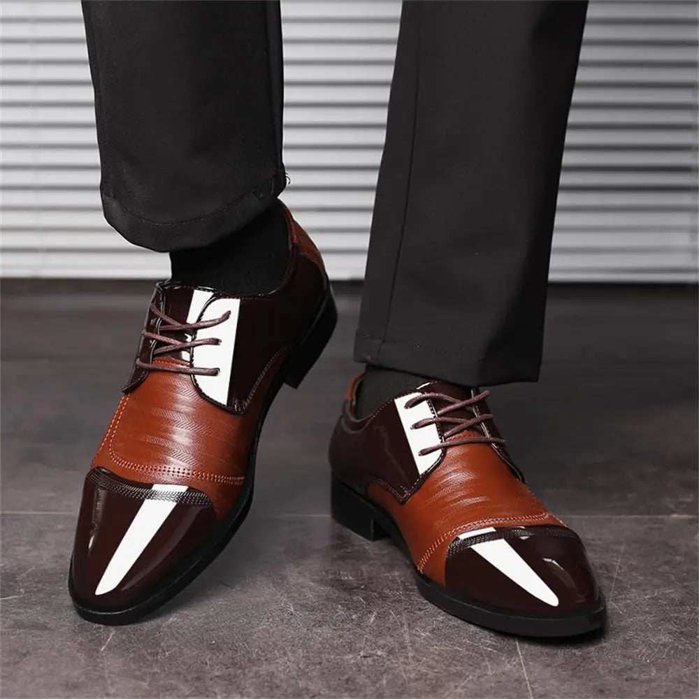 Men's Dress Shoes Business Oxfords Patent Leather Dress Shoes Classic Loafers Formal Derby Shoes For Men
