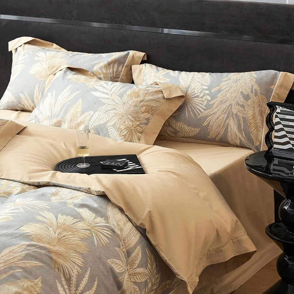 Queen Size Cotton Duvet Cover Set, 3-Piece Soft and Breathable Bedding for Year-Round Comfort