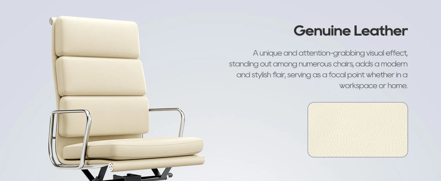 Office Guest Chair Upholstered Leather Comfortable Reception Chairs with Wheels Adjustable Swivel Rolling Office Chairs