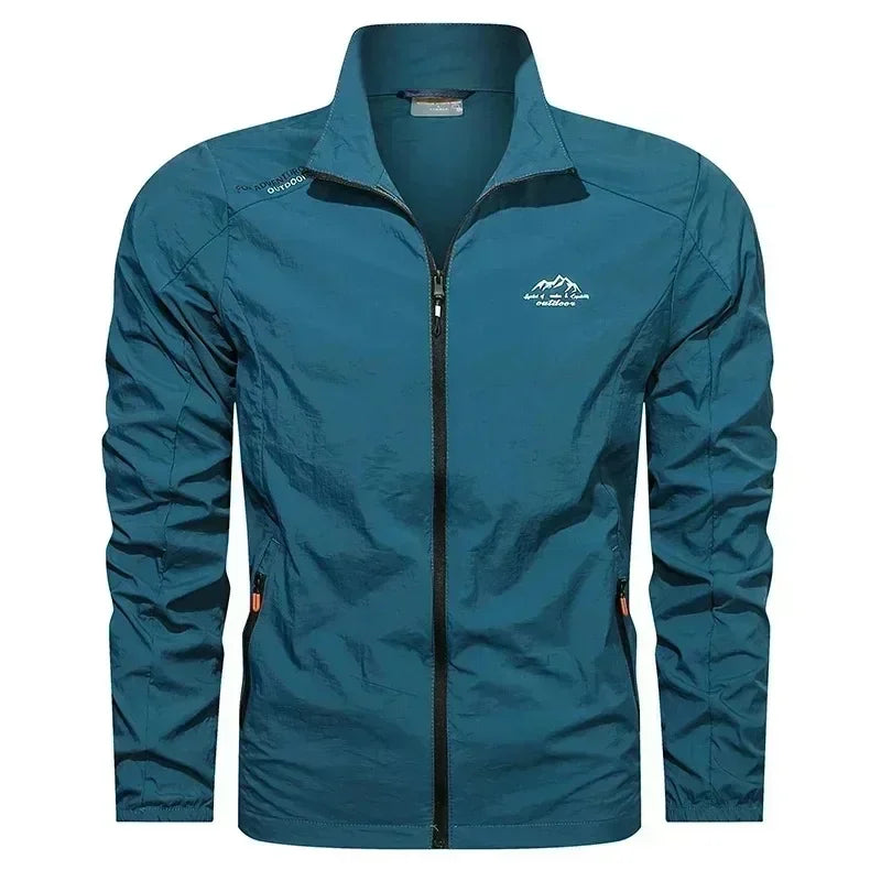 UPF100+ Men Summer Windbreaker Zip Pockets Uv Sun Protection Jackets Breathable Ultra-light Clothes Outdoor Skin Thin Coats Camp