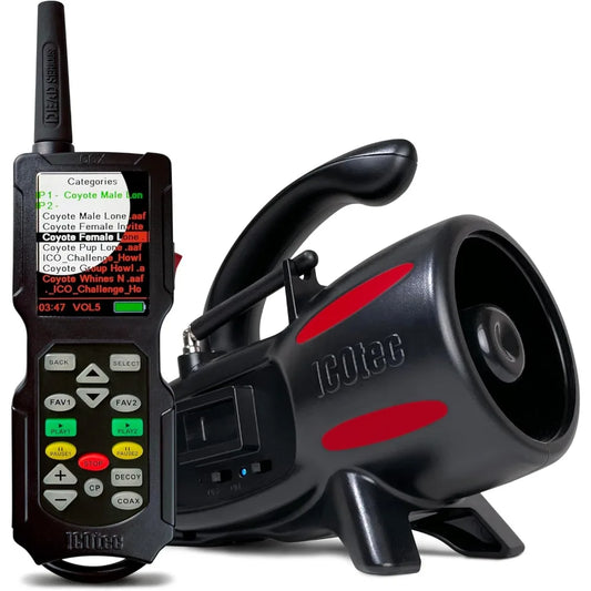 Hot Sale Hellion+ Game Call - Designed for Coyote, Fox, Bobcat, Raccoon Hunting - 165 Sounds Included, 300 Yard Remote Range