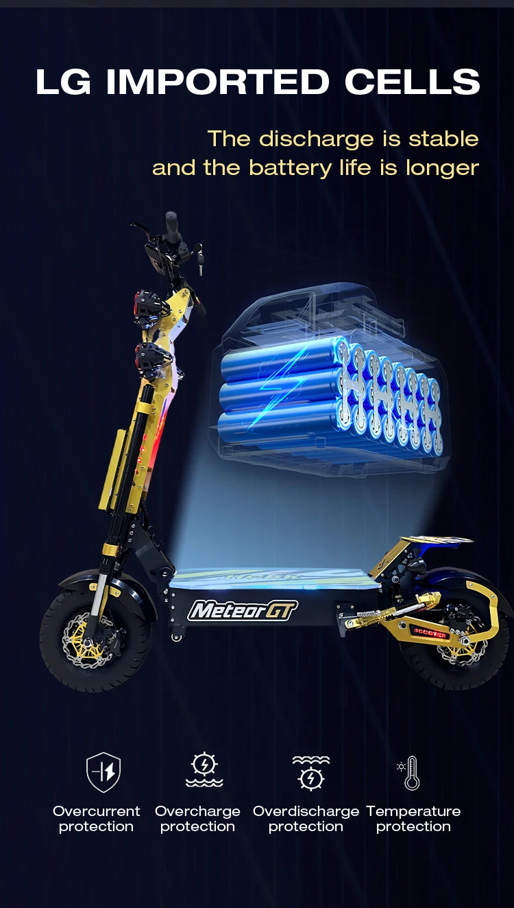 US Warehouse GT-M8 patinete eléctrico 72V50AH Dual Motors 13inch City Wheel Adult Electric Scooter Seat & Trunk Trotinette