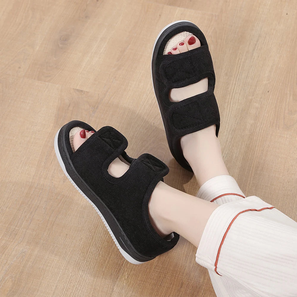 Diabetic Sandals Open Toe Diabetic Shoes Adjustable Walking Sandals Breathable Orthopedic Footwear for Women and Men