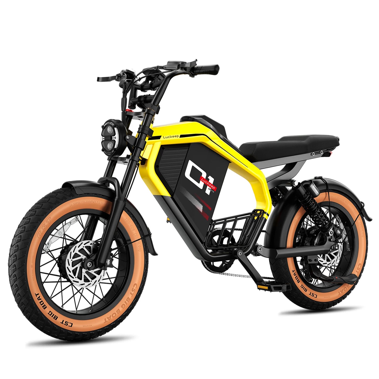 Luckeep M5 Ultra Electric Bike for Adults/Teen, 3000W Peak Dual Motor, 52V 40Ah Dual Battery,160 Miles 32MPH