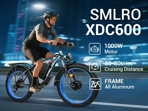 ORLMS XDC600 adult E-bike 1000W 52V 30Ah battery  Electric Bike,26-inch All-terrain fat tire E-Mountain bike