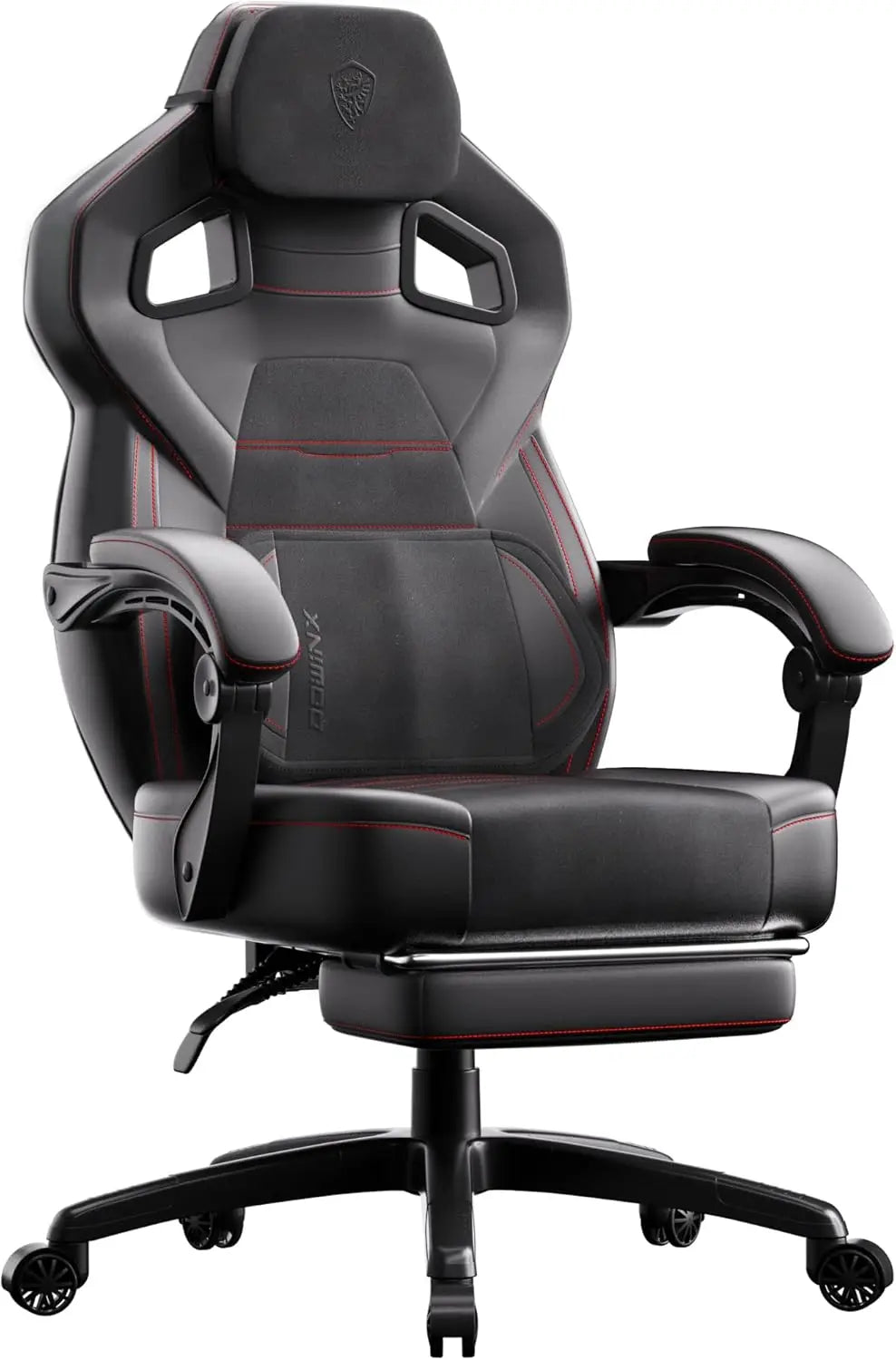 Fabric Gaming Chair with Footrest, Big and Tall Gamer Chair with Lumbar Support, Wide Back Computer Chair for Heavy People
