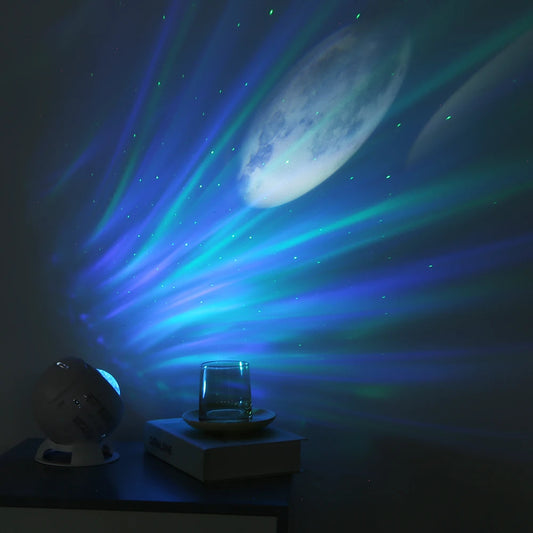 LED Northern Lights Aurora Projector Galaxy Star Night Light Projector Galaxy Starry Projection Lamp Aurora Lighting for Bedroom
