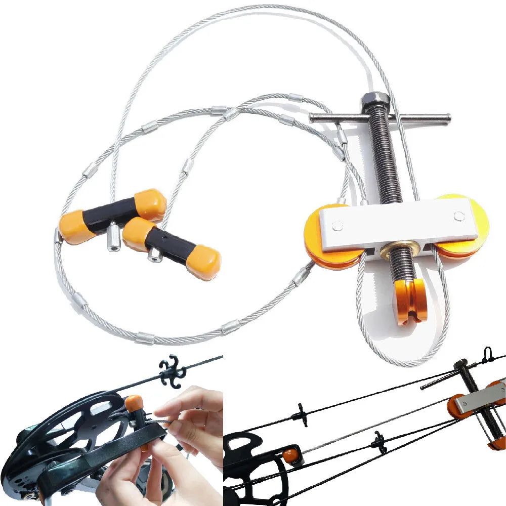 Compound Bow Press Quad Limb Brackets Portable Handheld Archery Tool Target