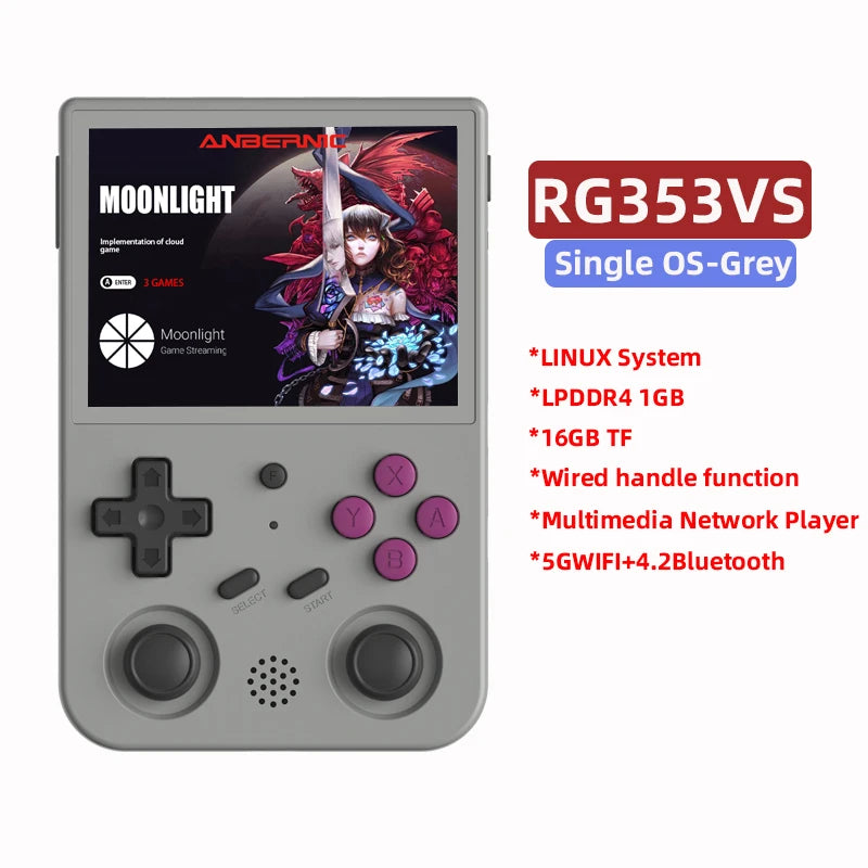 ANBERNIC RG353V RG353VS Retro Handheld Game 3.5'' IPS Screen Supports WiFi,Bluetooth,Online Fighting,Streaming,HDMI-compatible