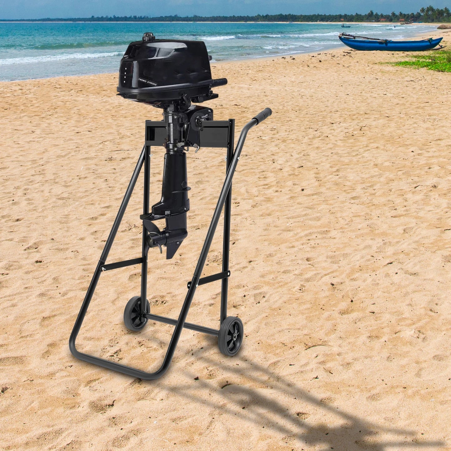 Folding Outboard Boat Motor Cart,154LBS Outboard Boat Motor Stand,  Heavy Duty Boat Motor Trolley,Multi Purposed Motor Stand