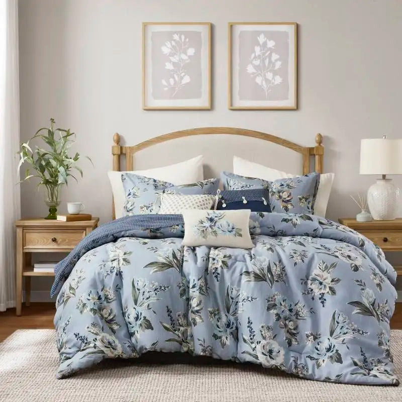 7PCS King Vintage Floral Comforter Set