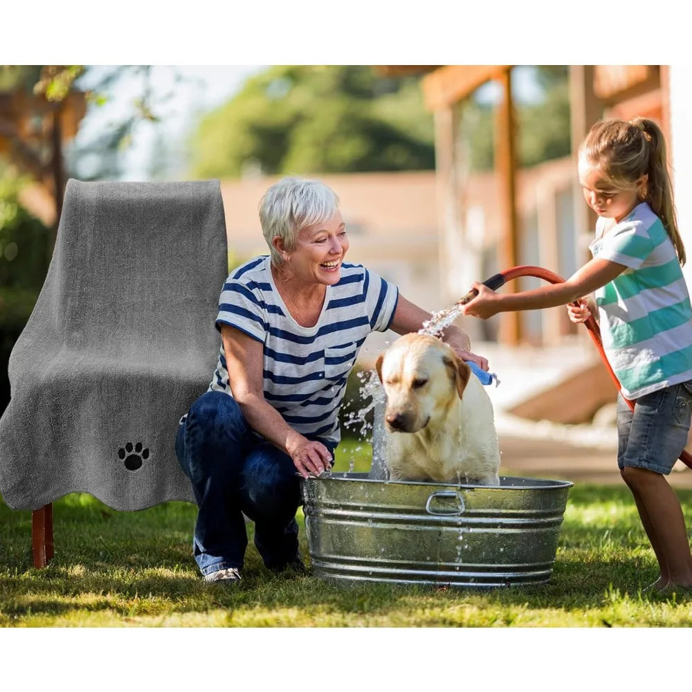Microfiber Dog Towels for Drying Dogs, Super Absorbent and Soft Pet Grooming Towel, 40 Inch X 23.6 Inch, Perfect Dog Shower & Ba