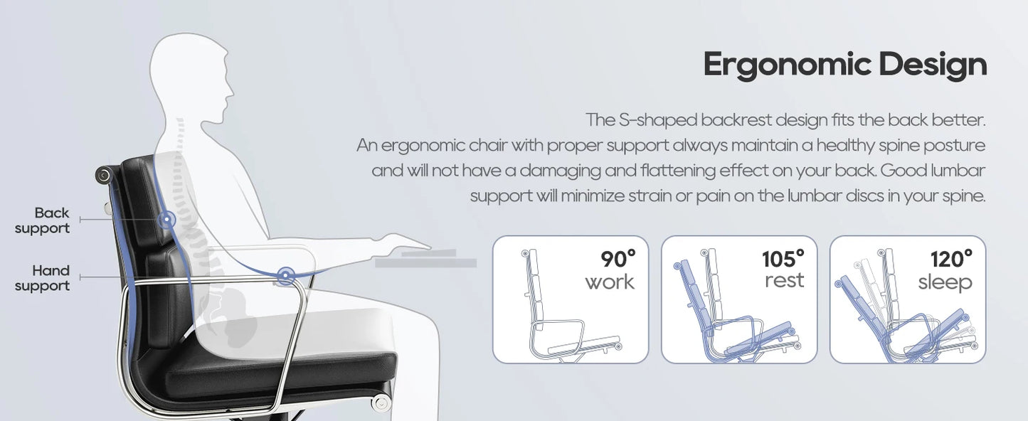 Office Guest Chair Upholstered Leather Comfortable Reception Chairs with Wheels Adjustable Swivel Rolling Office Chairs