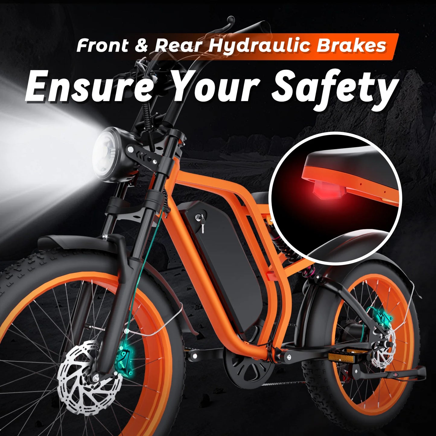 B8 Electric Bike: 52V 1500W Motor, 32MPH Top Speed, 80-Mile Range, Removable Battery