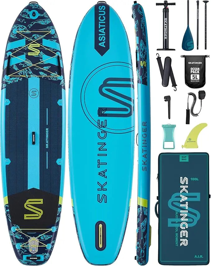11'6×35" Super Wide Inflatable Stand Up Paddle Board, Ultra Stable Wide SUP for 2+1 People/Family/Big Size w/Shoulder Strap