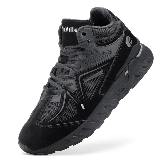 FitVille Men's High-Top Basketball Shoes Widened Lightweight Casual Sneakers Breathable For Male Swollen Feet Relieve Pain