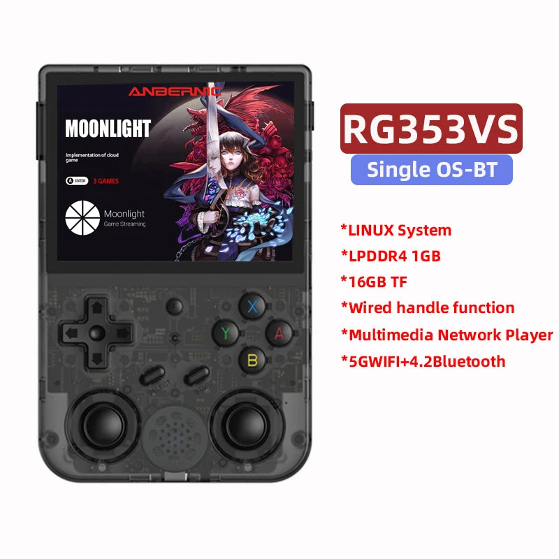 ANBERNIC RG353V RG353VS Retro Handheld Game 3.5'' IPS Screen Supports WiFi,Bluetooth,Online Fighting,Streaming,HDMI-compatible