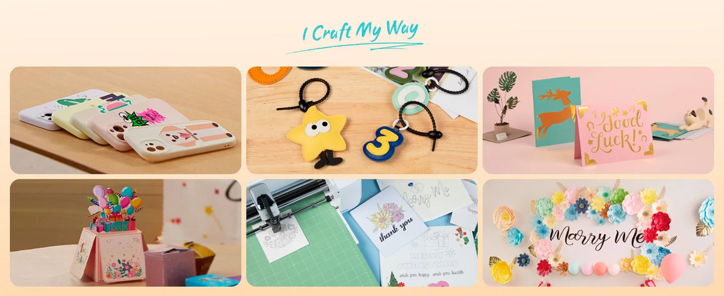 LOKLiK Vinyl Cutter Machine for all Crafts Create Customized Cards Smart Cutting Machine Compatible with iOS Android Windows Mac