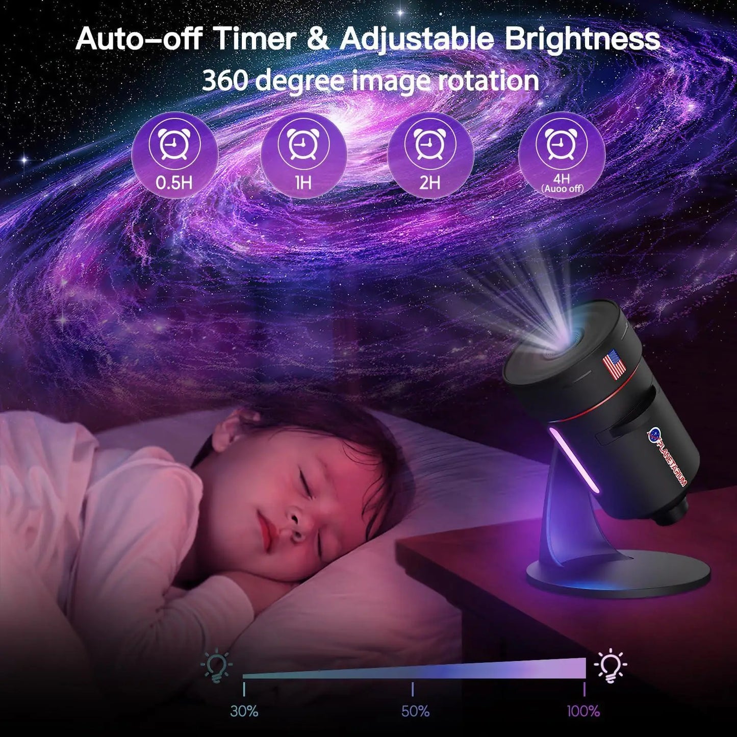 Night Light Galaxy Projector Starry Sky Projector 360° Rotate Planetarium Lamp For Kids Bedroom Valentines Day Gift Wedding Deco
