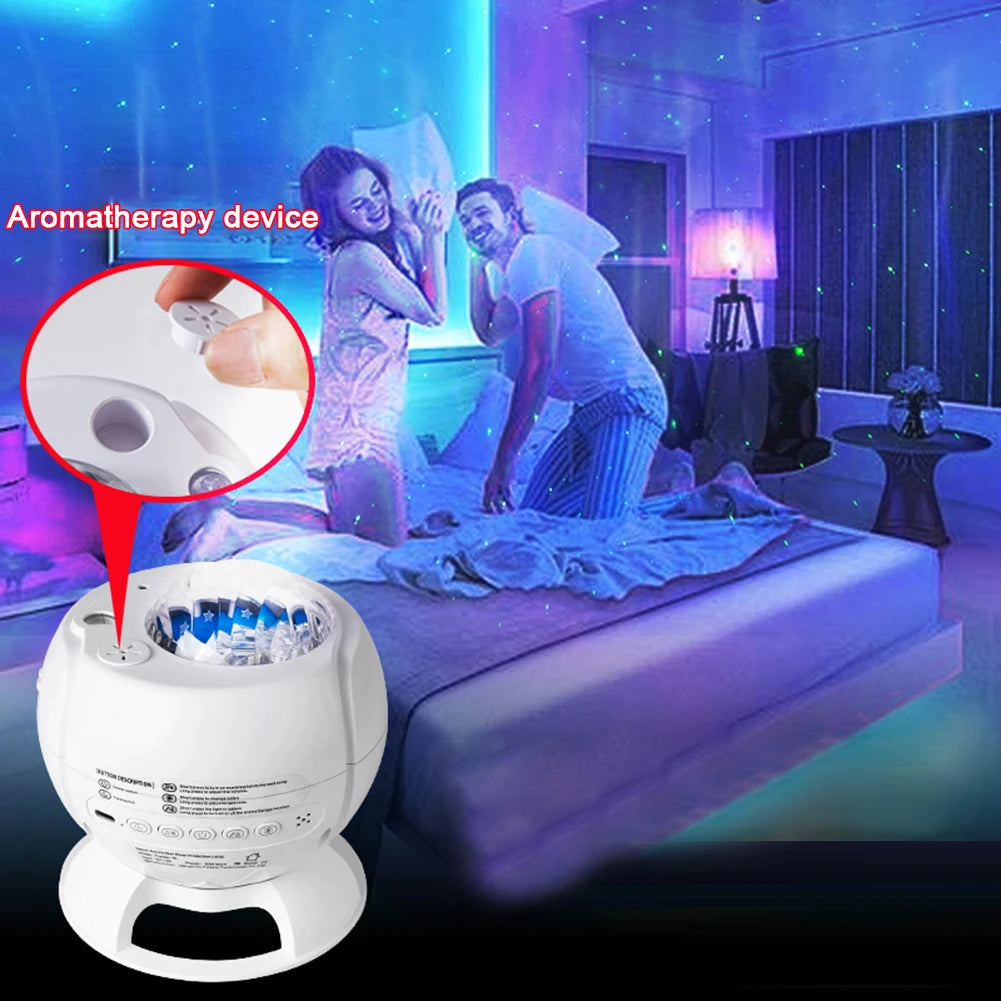 LED Northern Lights Aurora Projector Galaxy Star Night Light Projector Galaxy Starry Projection Lamp Aurora Lighting for Bedroom