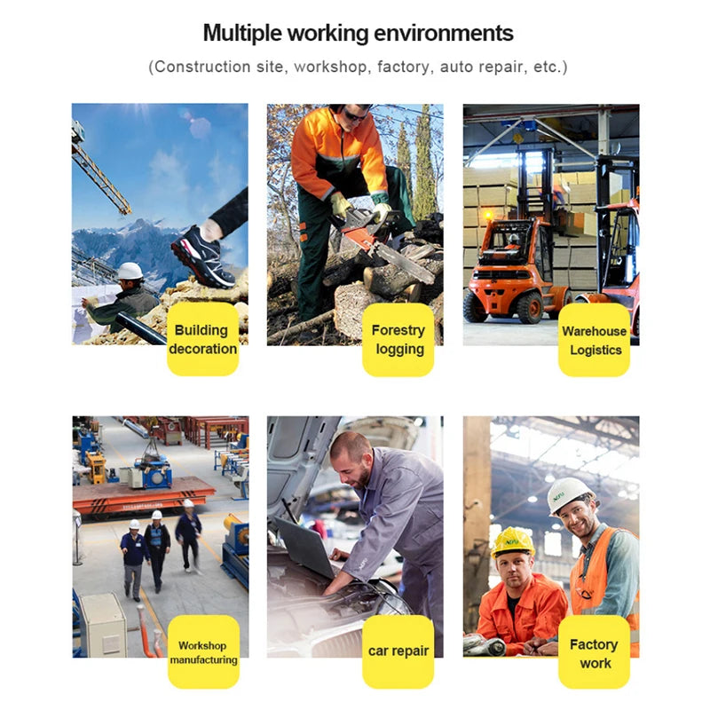 Men's Safety Shoes Anti-Impact Anti-Piercing Lightweight Work Boots Lightweight Breathable Sporty Design for Outdoor Work Shoes