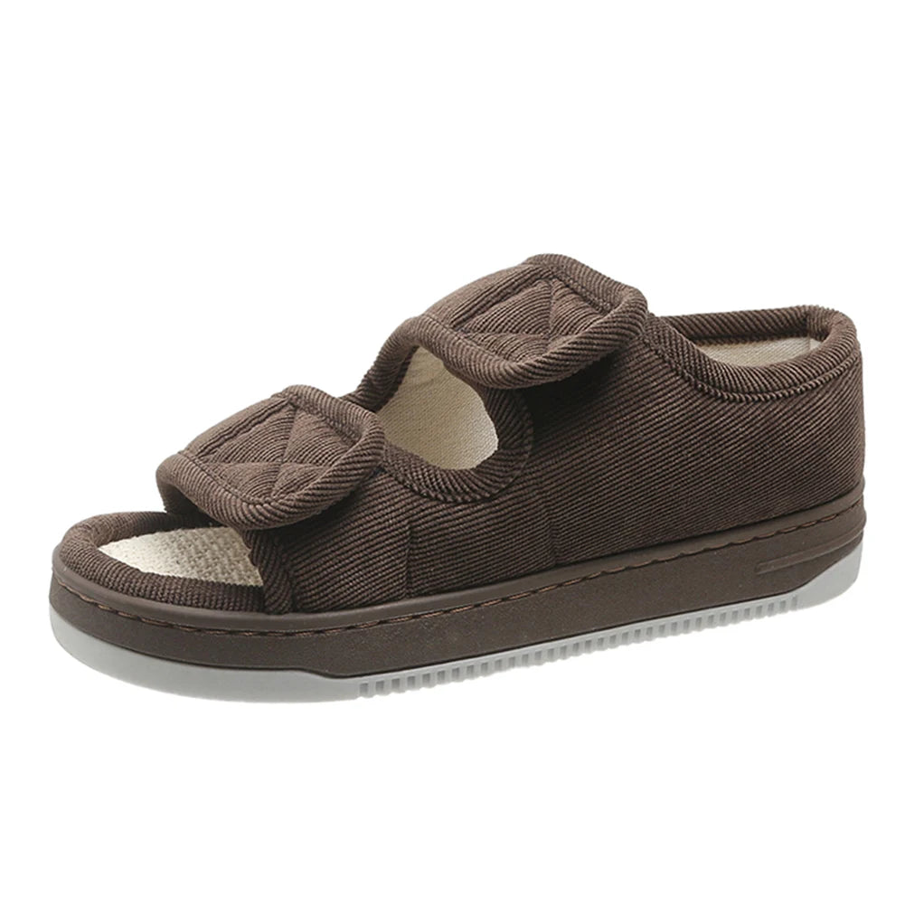 Diabetic Shoes Open Toe Diabetic Slippers Adjustable Elderly Sandals Breathable Orthopedic Footwear for Women and Men