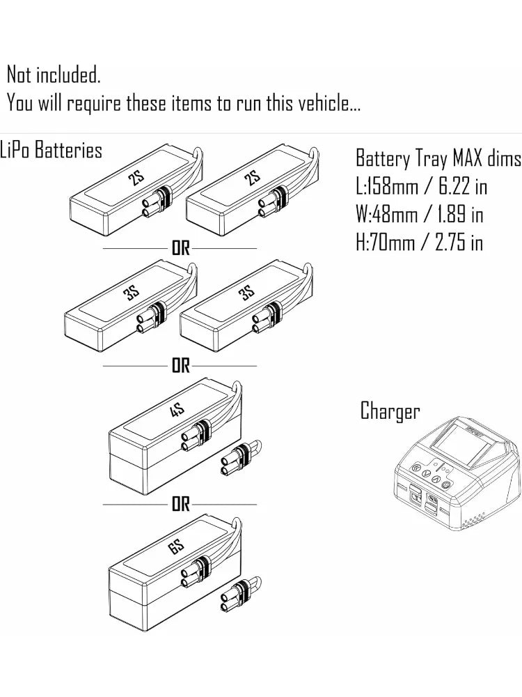 RC Truck Big Rock 6S 4WD BLX 1/7 Monster Truck RTR (Battery and Charger Not Included) White, ARA7612T3