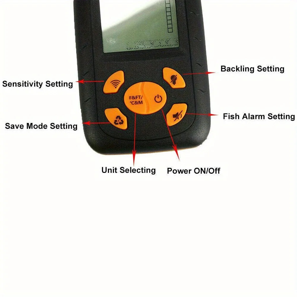 2.3'' Quality Portable Fish Finder Echo Sonar Alarm Sensor Transducer Fishfinder