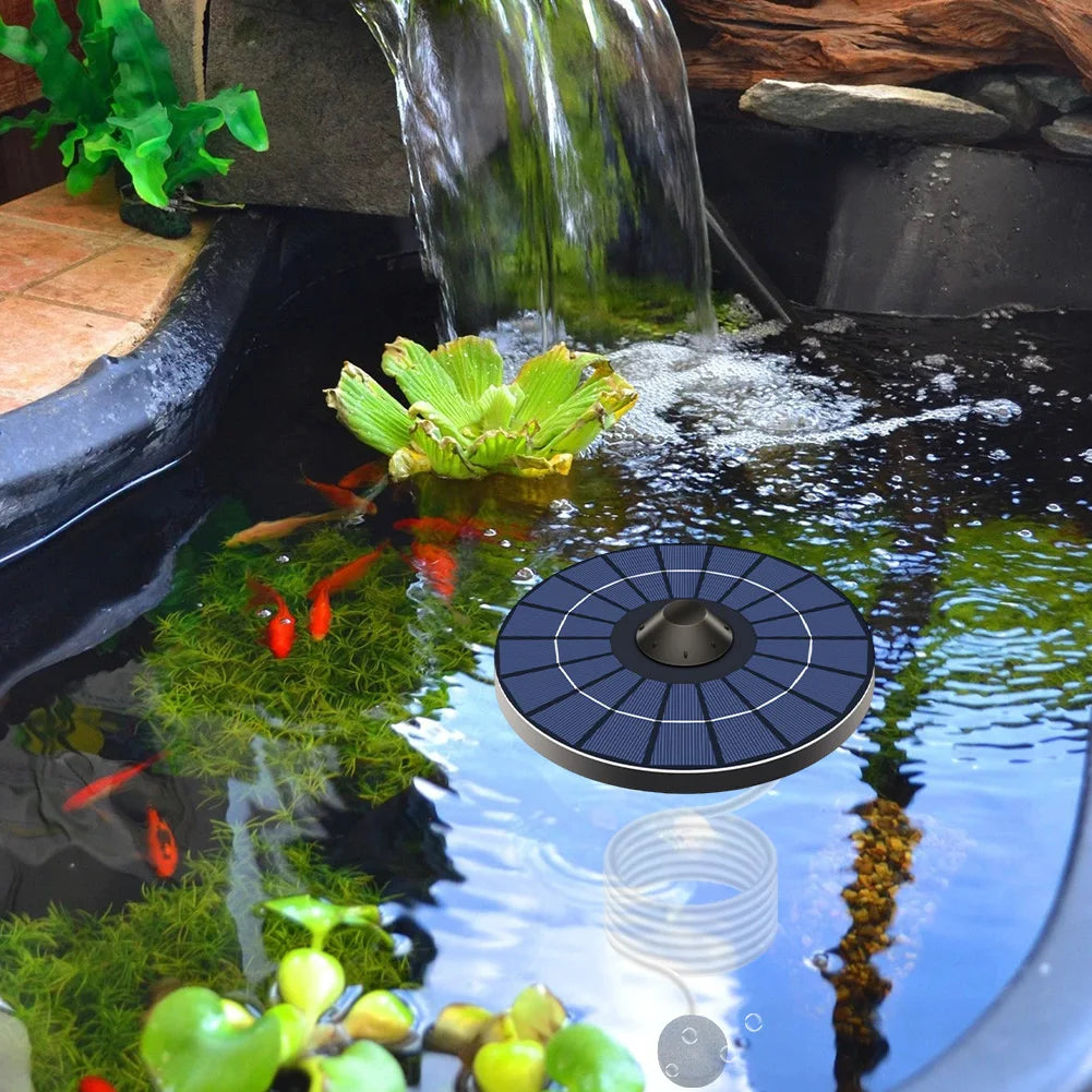 Solar Floating Pond Aerator Solar Powered Air Pump Auto Off Pond Oxygen Pump Fish Tank Oxygenator for Garden Pond