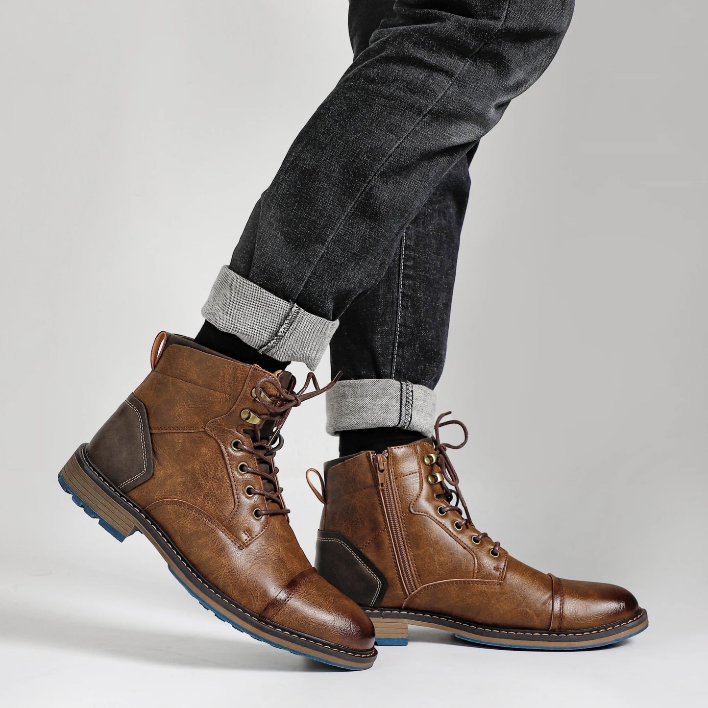 Men Ankle Boots Fashion Brand Comfortable Casual Men Boots