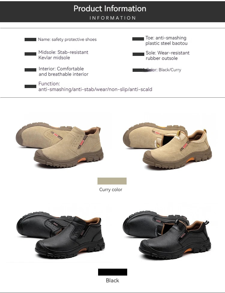 Men Work Shoes Breathable Work Sneakers Composite Toe Safety Shoes Anti-Puncture Indestructible Shoes Welders Safety Boots