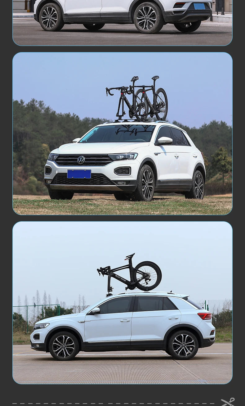 WEST BIKING Car Roof Vacuum Suction Cup Bicycle Racks Cycling Tour MTB Road Bike Quick Release Car Carrier Top Parking Racks
