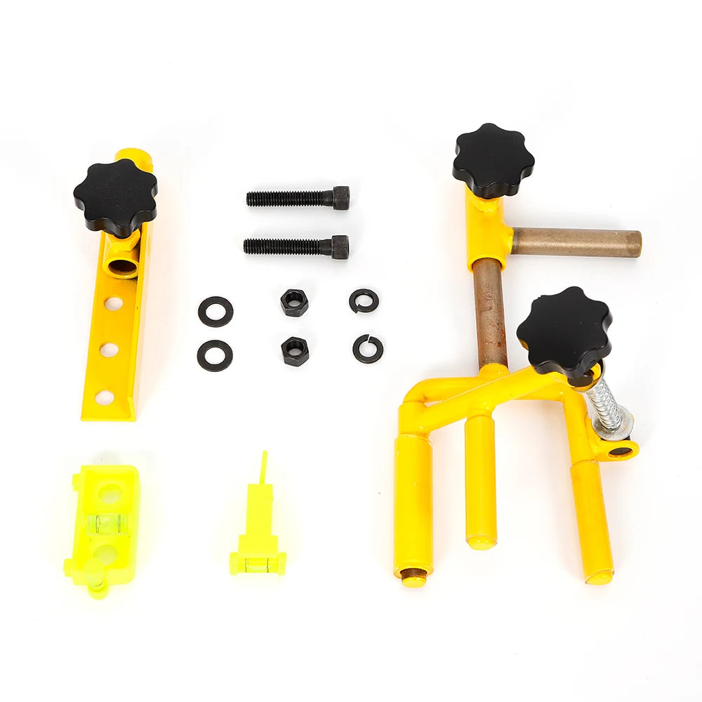 Universal Metal Bow Vise 360 Degree Adjustable Archery Combo Compound Hunt Tool Yellow left-to-right rotation and front-to-back