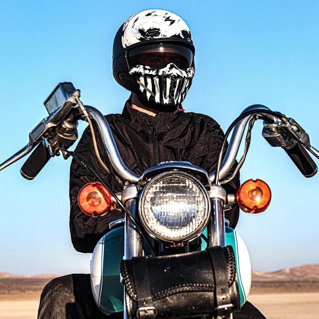 Covert X Open Face Half Shell 3/4 Mode Motorcycle Helmet Comm Ready Speaker Pockets DOT