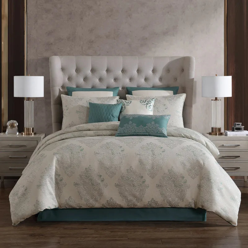 Marana 10 PC King Comforter Set Teal