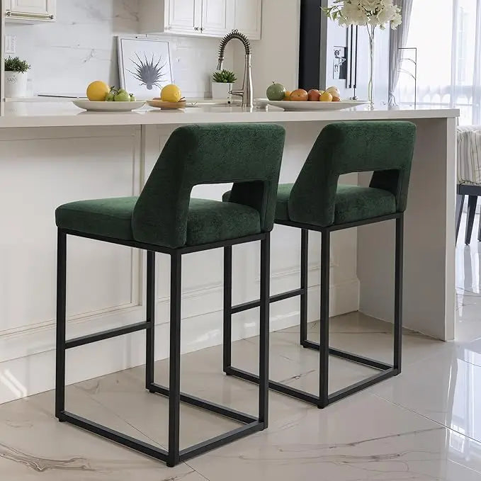 Counter Height Bar Stools for Kitchen Counter Modern Bar Chairs with Backs  for Kitchen Island with Upholstered Faux Leather