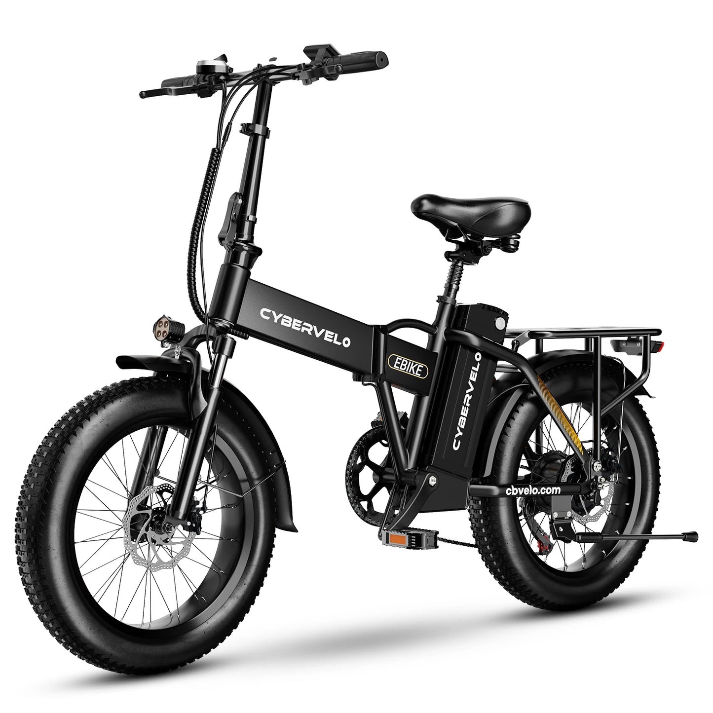1000W Folding Electric Bike, 48V 20AH Large Removable Battery E Bike, 30+MPH, 80 Miles Max Range, 20" Fat Tire Electric Bike for