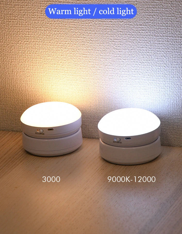 Night Light USB Motion Sensor Charging Round Energy-saving Led Lamp Bedroom Light Corridor Home Bathroom wall lights night light