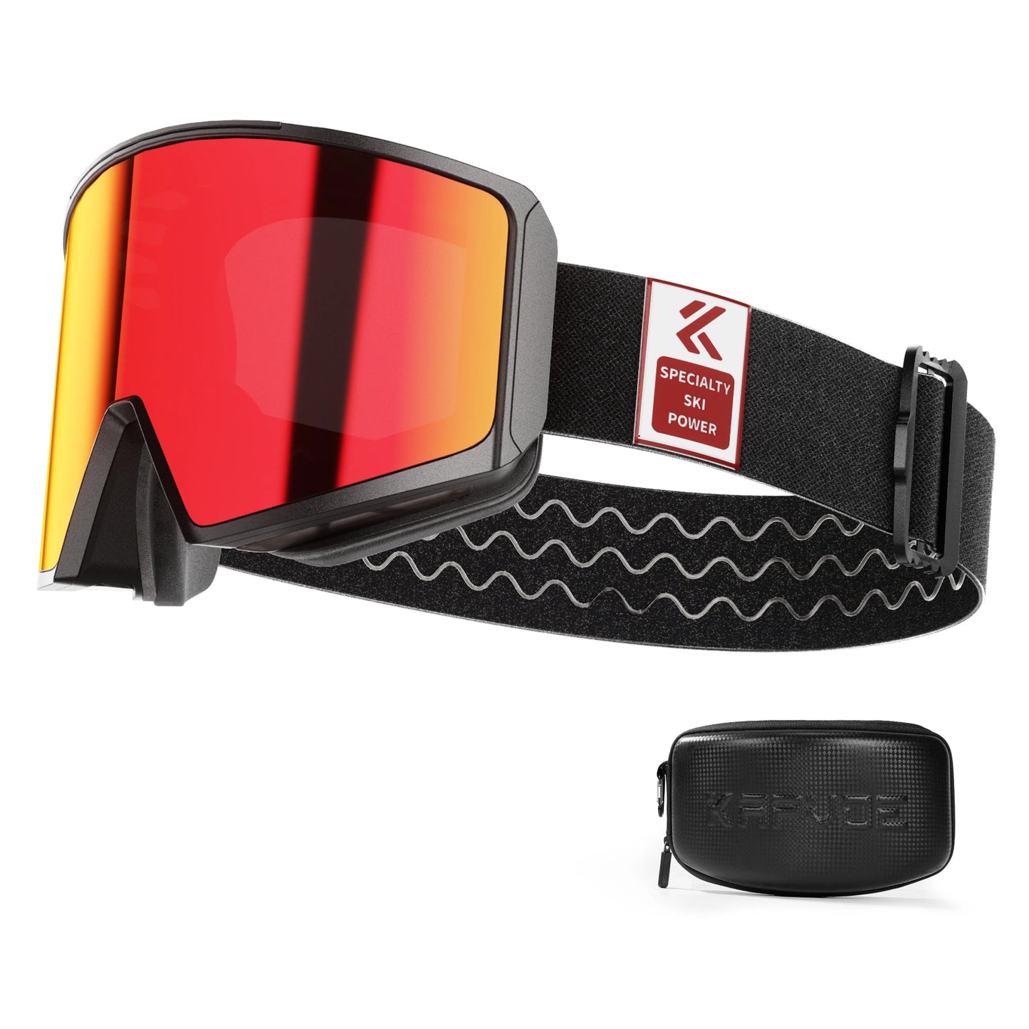 KAPVOE OTG Ski Goggles UV400 Magnetic Attraction Anti-Fog Skiing Goggles Men Snowboard Glasses Women Outdoor Snow Sunglasses