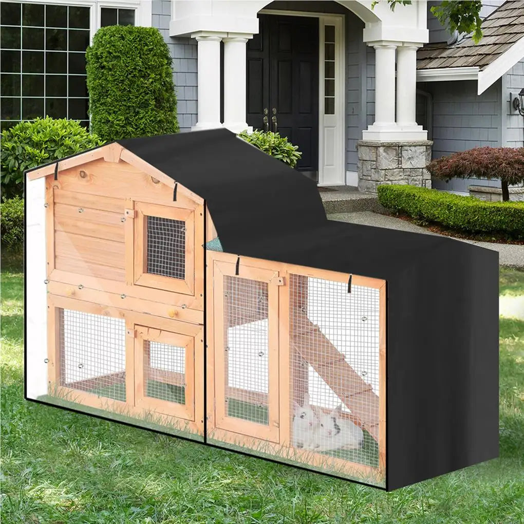 Oxford Cloth Animal Hutch Cover Outdoor Waterproof Harmful Light Prevention Animal Cage  Cover Dust Proof Cage Protector