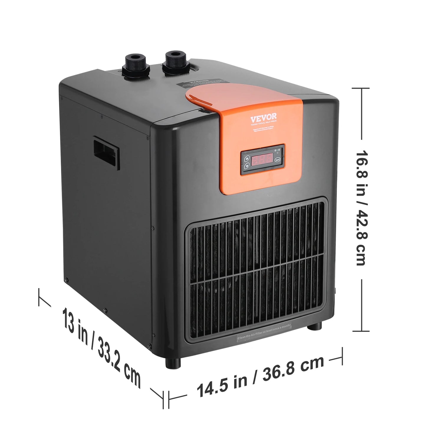 SucceBuy Aquarium Chiller 0.25/0.33/0.1/1.5HP Hydroponic Water Chiller Quiet Refrigeration Compressor for Fresh Water Fish Tank