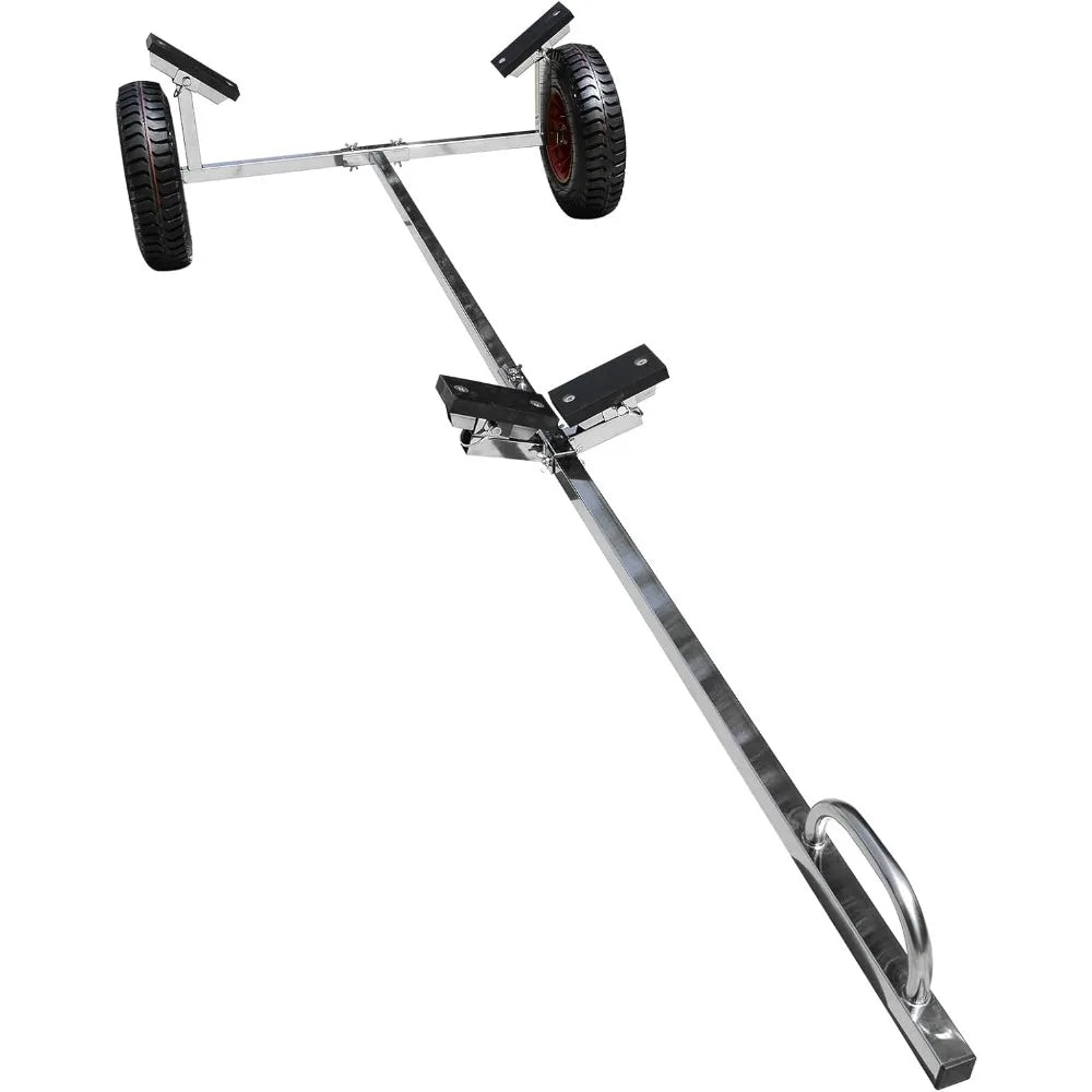 Stainless Steel Boat Launching Wheels Hand Dolly for Small Inflatable Boat Trailer