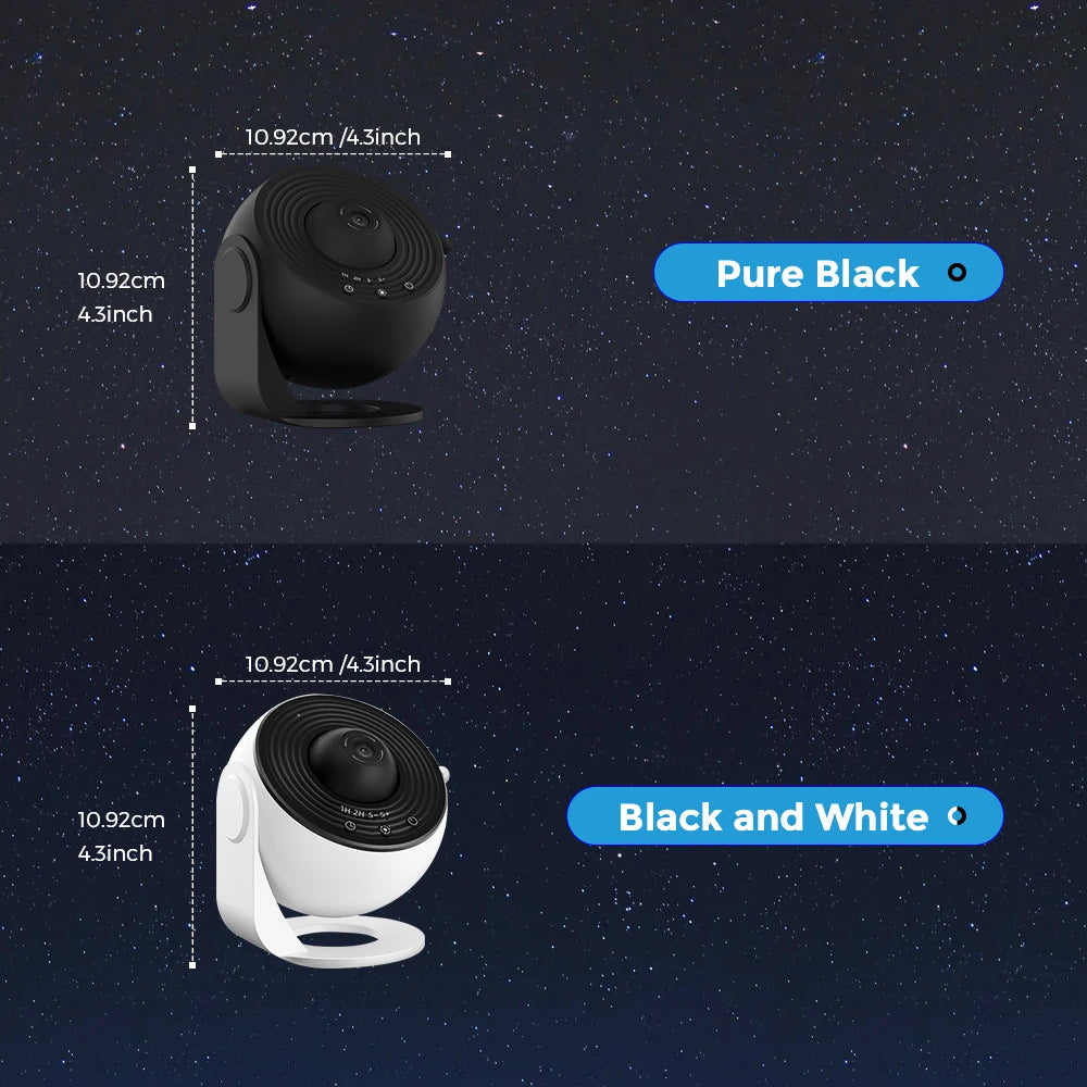 Mexllex HD Starry Sky Globe Galaxy Projection Night Light, Black Planetarium LED Lamp for Bedroom Christmas Birthday Party Gift