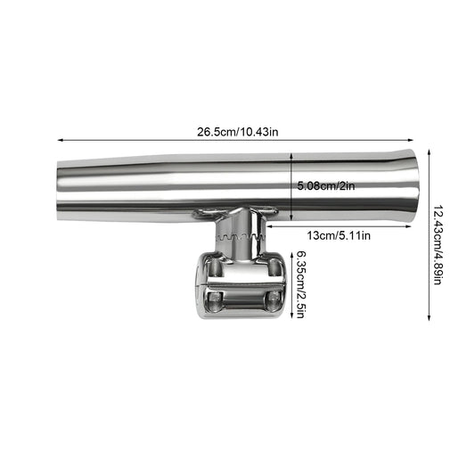 1PC Stainless Steel Fishing Rod Holder with Wrench, Duty Marine Grade Adjustable Rod Holder for Boat, Kayak, and Shore Fishing