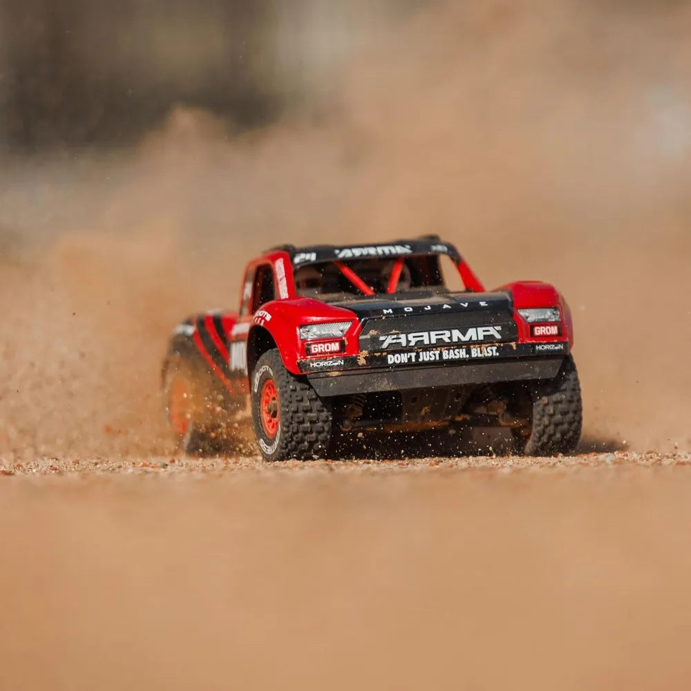 New Upgraded RC Truck Mojave GROM 4x4 Smart Small Scale Desert Truck, RTR Red/Black ARA2104T1