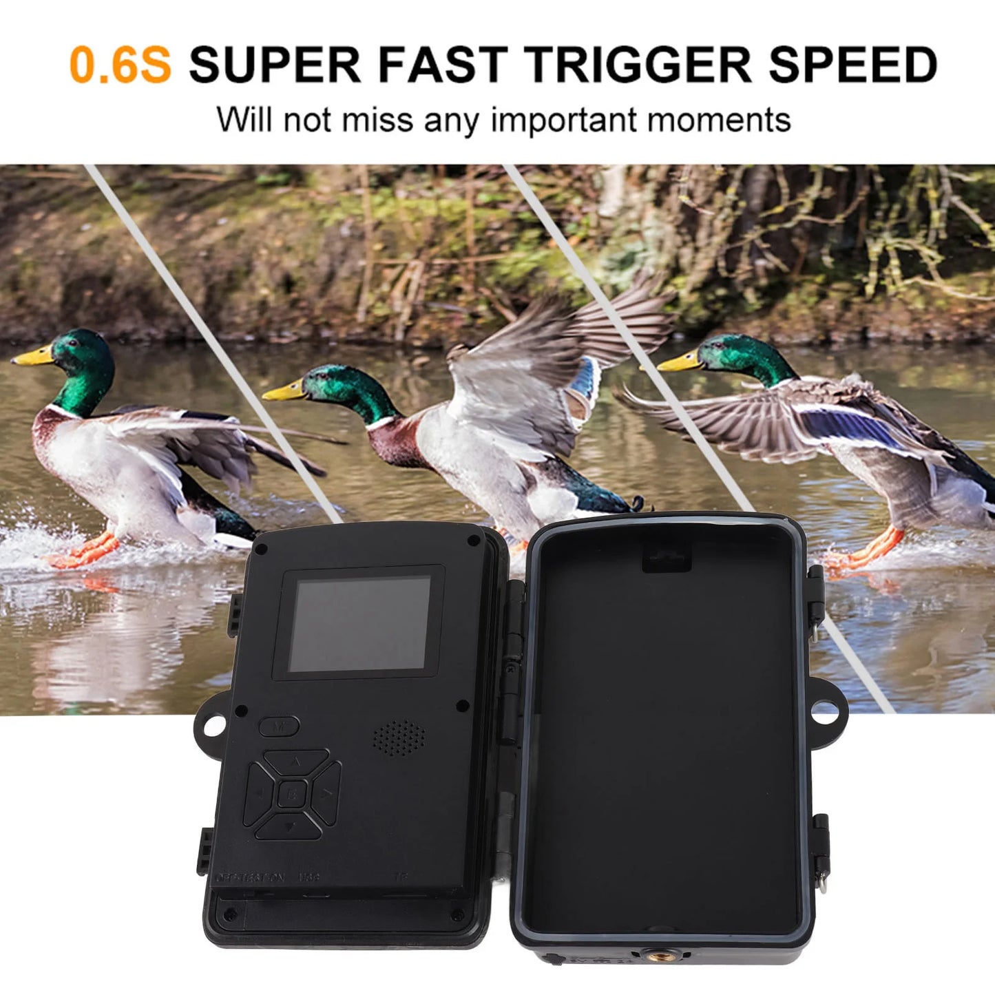 wildlife camera 1080P Hunting Camera 2.0in LCD 16MP Infrared Night Vision Mobile Monitoring IP66 Waterproof Trail Camera