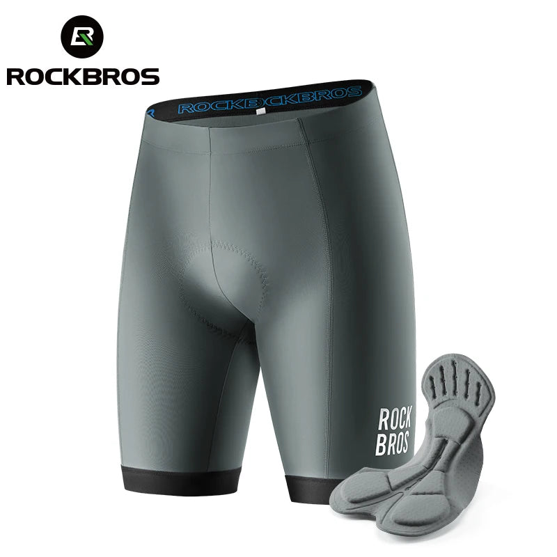 ROCKBROS Men's Cycling Shorts 3D Gel Pad Cycling Underwear Anti-Slip Breathable Bike Bicycle Liner Shorts Men MTB Road Riding