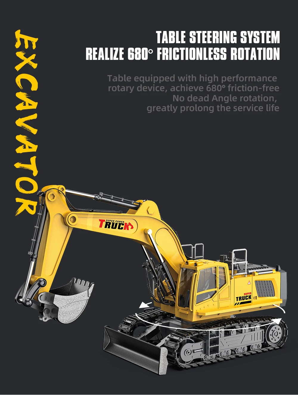 Alloy Excavator Rc Cars Trucks 17CH Dumper Remote Control Car Tractor 1/18 Engineering Electric Vehicles for Kids Boys Children